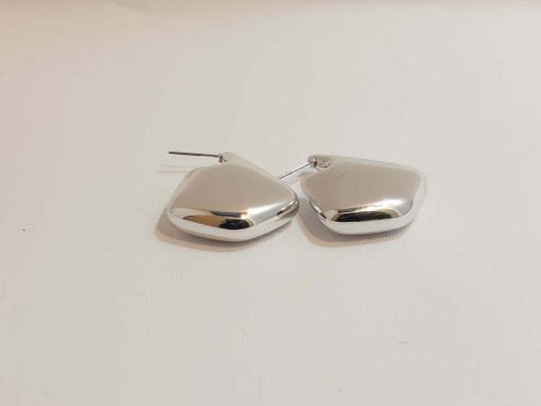 گوشواره تخت تو پر نقره ای