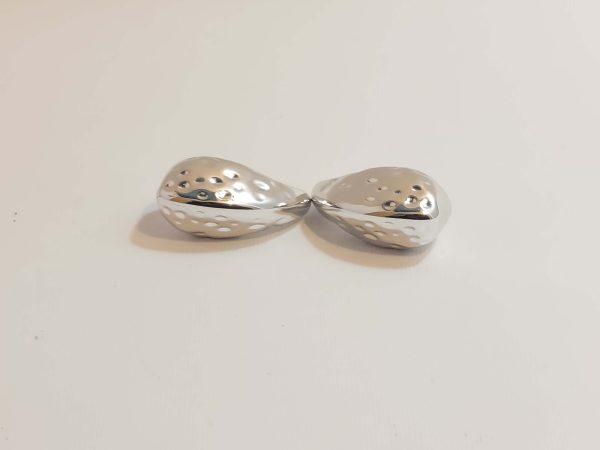 گوشواره قطره ای نقره ای