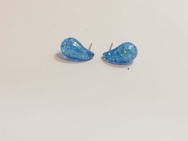 گوشواره قطره ای آبی