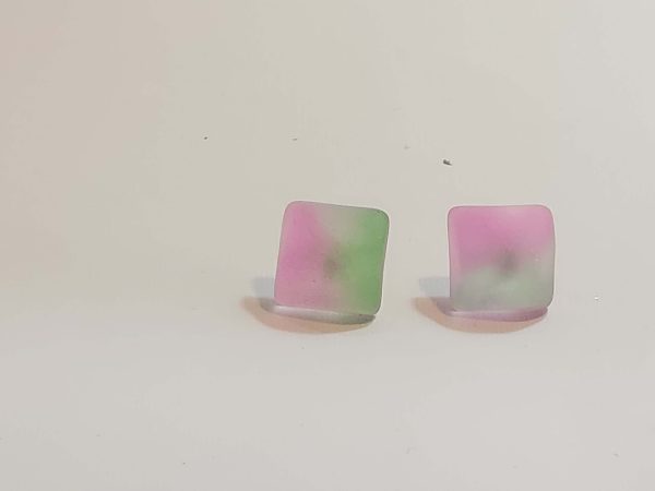 گوشواره مربع مات