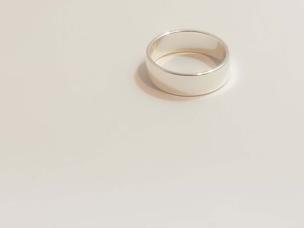 حلقه بدل نقره ای کلفت