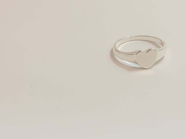 حلقه بدل نقره ای قلب کوچک