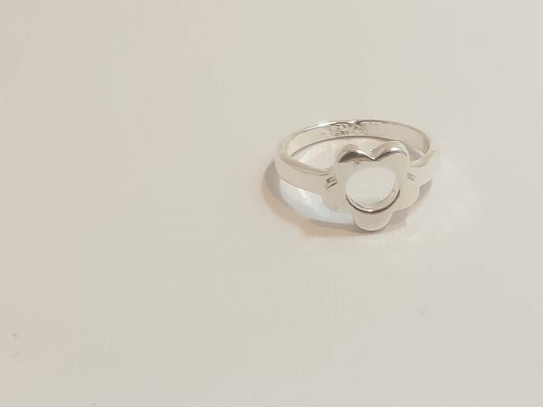 حلقه بدل نقره ای گل