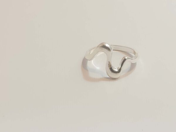 حلقه بدل نقره ای خم