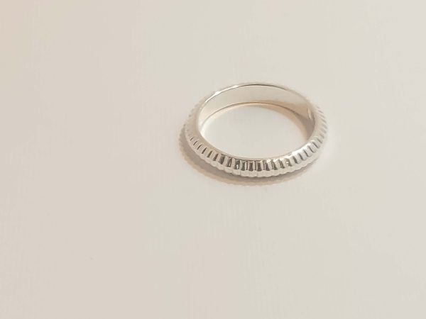 حلقه بدل نقره ای مخملی