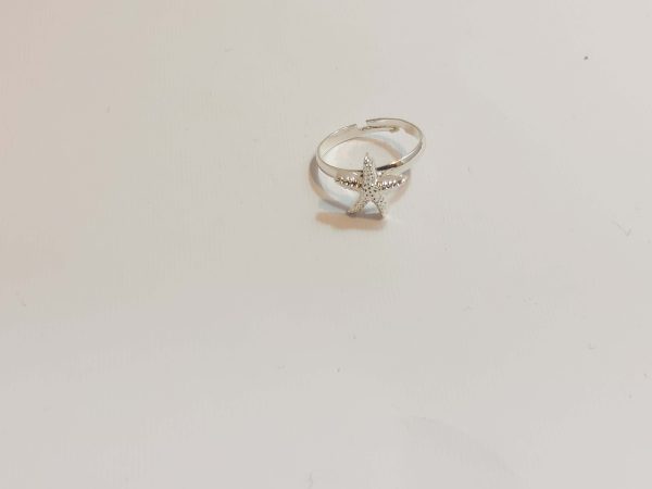 حلقه بدل نقره ای ستاره